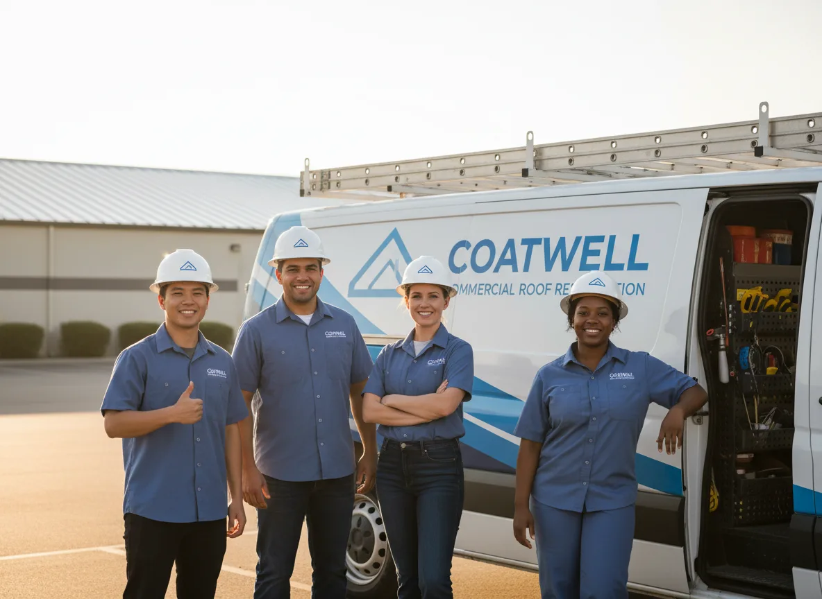 Commercial roof coating company in Donie, TX